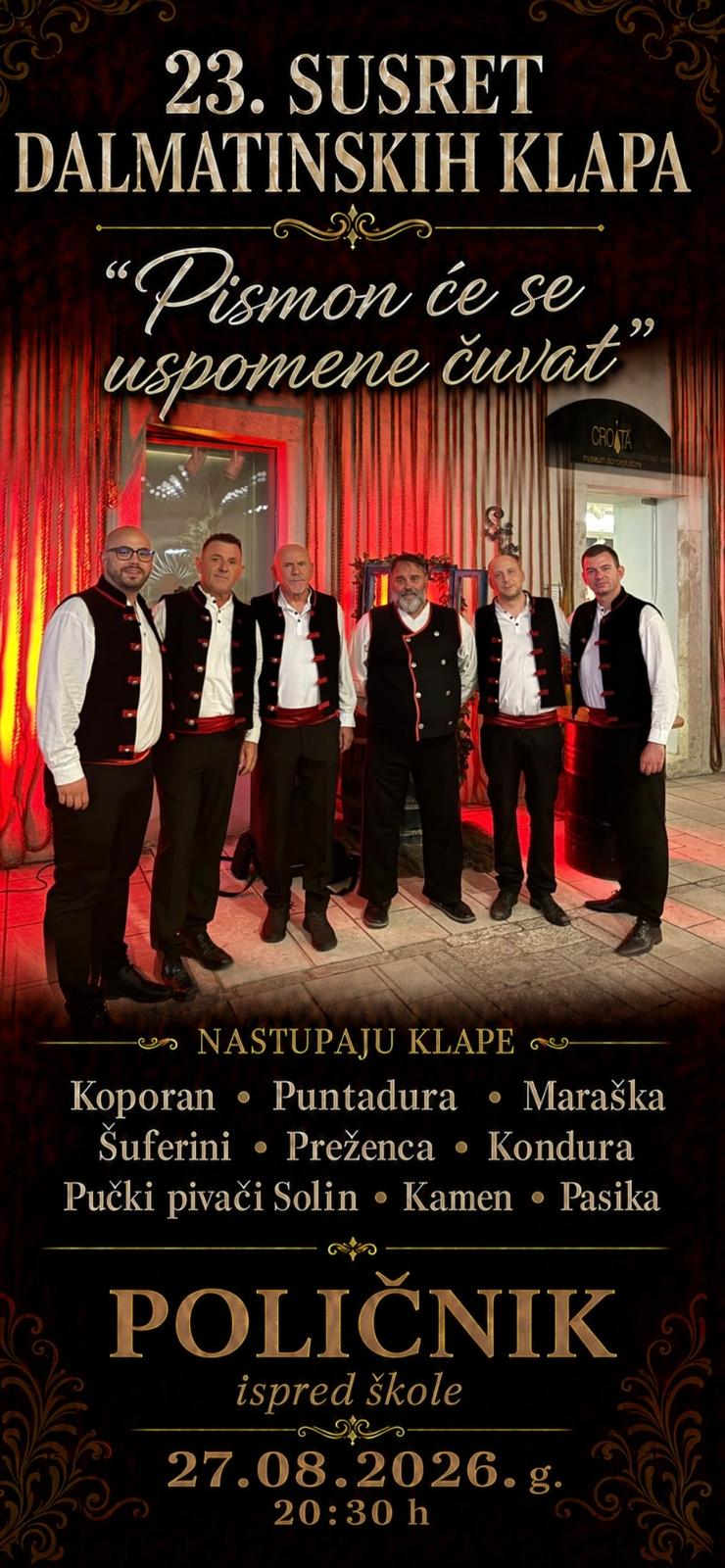 23 susret Dalmatinskih klapa