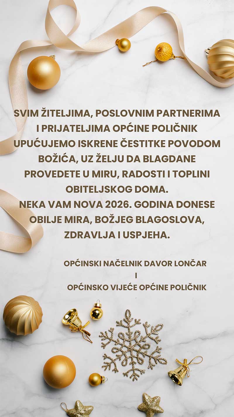 Čestitka žiteljima Općine Poličnik